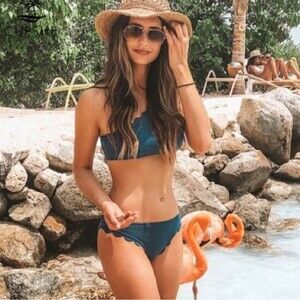 NWT Cupshe Scalloped Bikini